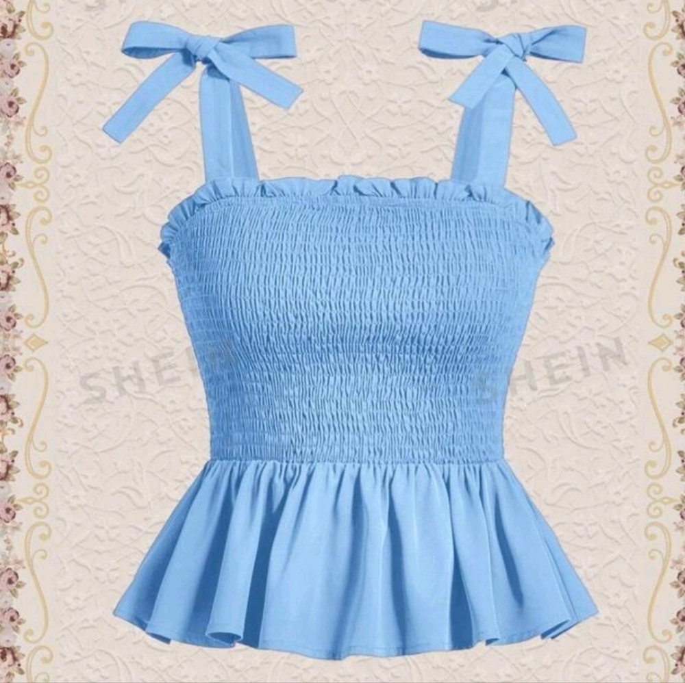 Vintage Island-Inspired Cami Top With Tie Top. Size Medium Sold Out